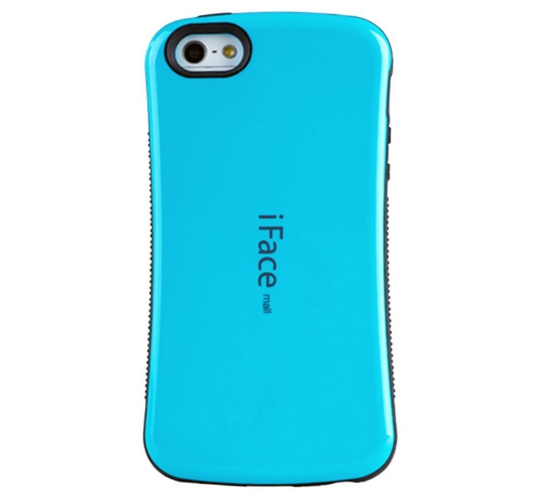 Ultra Shock-Absorbing iFace Case Cover for Apple iPhone 5 5G blue